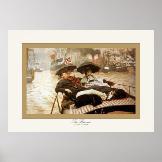 The Thames ~ James Tissot ~ Fine Art ポスター (正面)