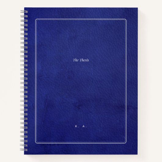 The Thesis | Indigo Leather & Silver Graduation ノートブック (正面)