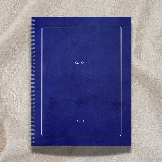 The Thesis | Indigo Leather & Silver Graduation ノートブック