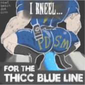 「The Thicc Blue Line」ステッカー シール (正面)