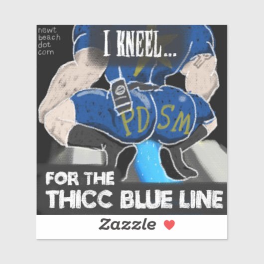 「The Thicc Blue Line」ステッカー シール (シート)