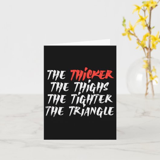 The Thicker Thighs Tighter Triangle Bjj Jiu Jitsu  カード (黄色い花)