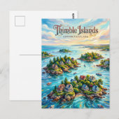 The Thimble Islands Connecticut ポストカード (正面/裏面)