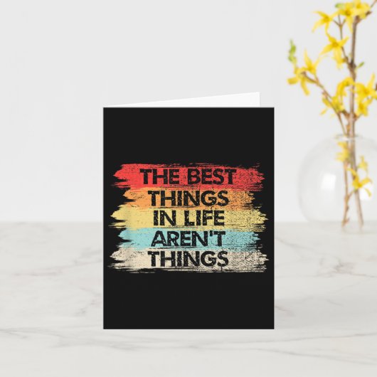 The Things In Life Aren't Things Motivational Quot カード (黄色い花)