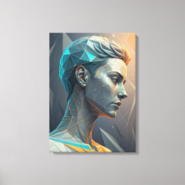 The Thinker 2.0 Abstract Geometric Canvas Print キャンバスプリント