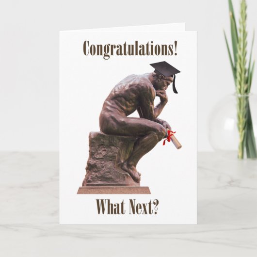 The Thinker Graduate/Congrath Card カード (正面)