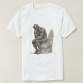 The Thinker on the Throne – Classical Charcoal Sty Tシャツ (デザイン正面)
