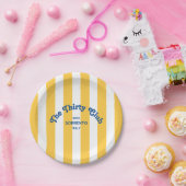 The Thirty Club Beach Stripe 30th Birthday Round ペーパープレート (パーティー)