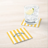 The Thirty Club Yellow Beach Stripe 30th Birthday ペーパーコースター (インサイチュ)