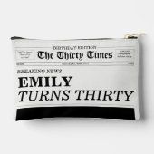 The Thirty Times Newspaper 30歳の誕生日パーティー アクセサリーポーチ (裏面)
