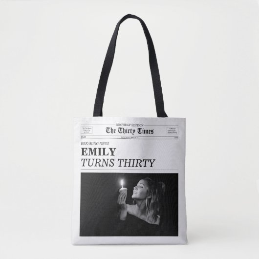 The Thirty Times Newspaper 30歳の誕生日パーティー トートバッグ (正面)