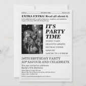 The Thirty Times Newspaper 30歳の誕生日パーティー 招待状 (裏面)