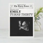 The Thirty Times Newspaper 30歳の誕生日パーティー 招待状 (スタンド正面)