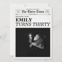The Thirty Times Newspaper 30歳の誕生日パーティー