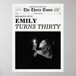 The Thirty Times Newspaper 30th 誕生日 ポスター