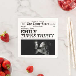 The Thirty Times Newspaper 30th Birthday スタンダードカクテルナプキン