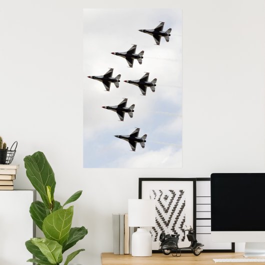 The Thunderbirds form a 6-ship Delta formation ポスター (ホームオフィス)