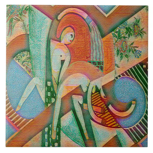 The Thundershower – Abstract Chaos in Bloom タイル (正面)