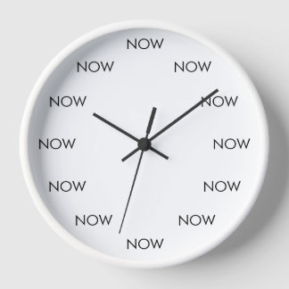 The Time Is NOW Clock – Present Moment Reminder 壁時計