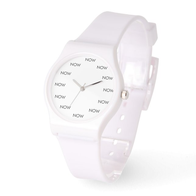 The Time Is NOW Watch – Present Moment Reminder 腕時計 (傾斜)