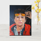 The Time Traveller Painting by Alfred Fox カード (黄色い花)