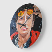 The Time Traveller Painting by Alfred Fox ラージ壁時計 (傾斜)