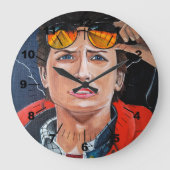 The Time Traveller Painting by Alfred Fox ラージ壁時計 (正面)