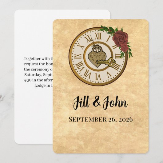 The Timeless Nocturne: Clockwork Heart Invitation 招待状 (正面/裏面)