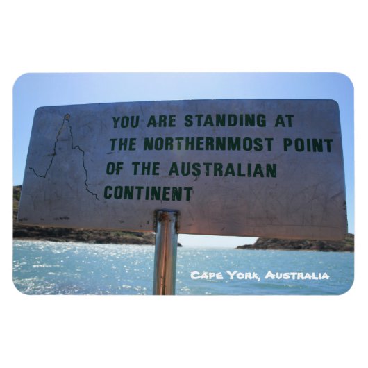 The Tip Sign, Cape York Australia - Premium Magnet マグネット (横)