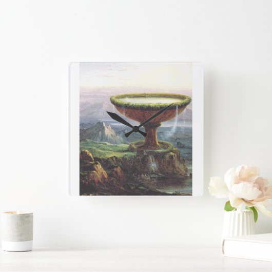The Titan's Goblet by Thomas Cole スクエア壁時計 (ホーム)