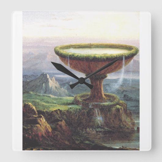 The Titan's Goblet by Thomas Cole スクエア壁時計 (正面)