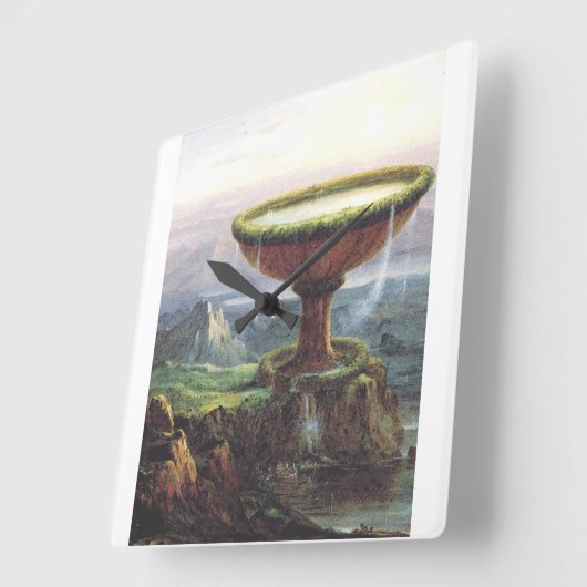 The Titan's Goblet by Thomas Cole スクエア壁時計 (傾斜)