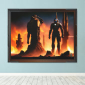 The Titans Of Arkeros AI Concept Art by Xzendor7 キャンバスプリント (インサイチュ (ウッドフロア))