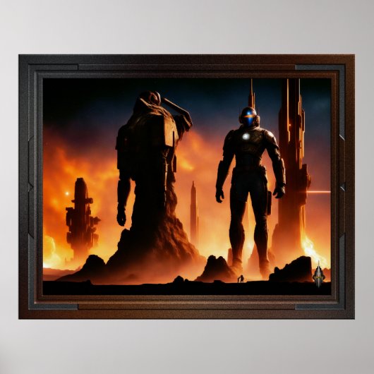 The Titans Of Arkeros AI Concept Art by Xzendor7 ポスター (正面)