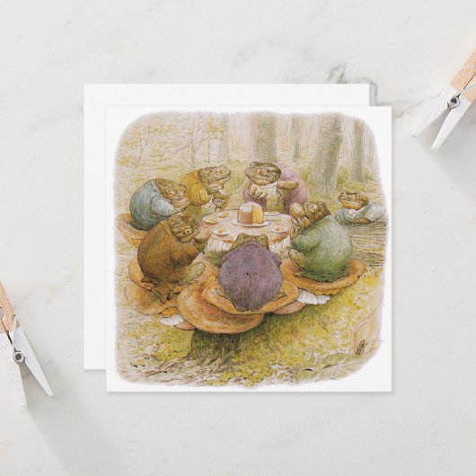 The Toads' Teaパーティー（Beatrix Potter著） カード (正面/裏面インサイチュ)