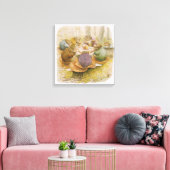 The Toads' Teaパーティー（Beatrix Potter著） キャンバスプリント (インサイチュ (リビング))