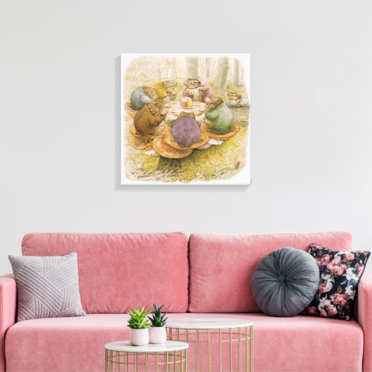 The Toads' Teaパーティー（Beatrix Potter著） キャンバスプリント (インサイチュ (リビング))