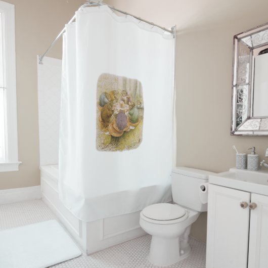 The Toads' Teaパーティー（Beatrix Potter著） シャワーカーテン (インサイチュ)