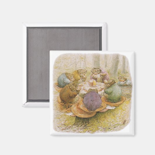 The Toads' Teaパーティー（Beatrix Potter著） マグネット (正面/裏面)