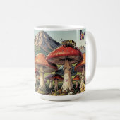 The Toadstool Village Beneath the Mountains コーヒーマグカップ (正面右)