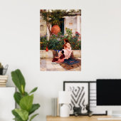 The Toilet by John William Waterhouse ポスター (ホームオフィス)