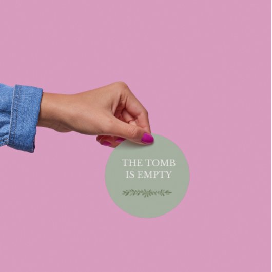 The Tomb Is Empty Easter Sticker ラウンドシール