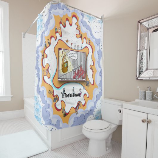 The Tongue Depressor | Satirical Humor シャワーカーテン (インサイチュ)