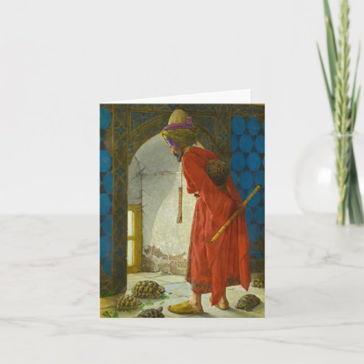 The Tortoise Trainer, 1906 by Osman Hamdi Bey サンキューカード (正面)