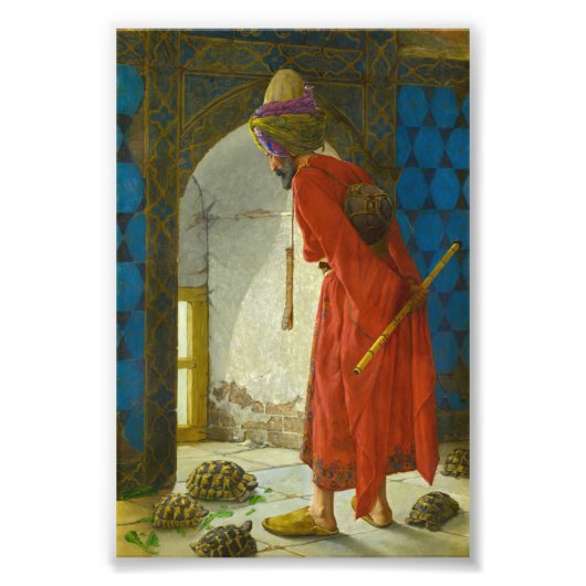The Tortoise Trainer, 1906 by Osman Hamdi Bey フォトプリント (正面)