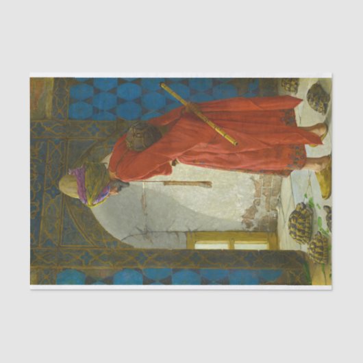 The Tortoise Trainer, 1906 by Osman Hamdi Bey 薄葉紙 (正面)