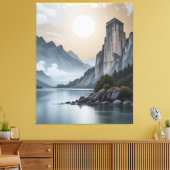 The Tower of Eternal Silence キャンバスプリント (インサイチュ (リビング))