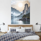 The Tower of Eternal Silence キャンバスプリント (インサイチュ (寝室))