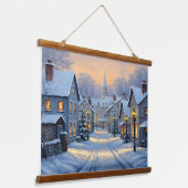 The Town In Winter 吊り下げ型タペストリー (傾斜あり)