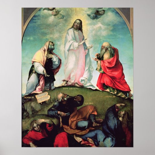 The Transfiguration of Christ, c.1510-12 (oil on p ポスター (正面)
